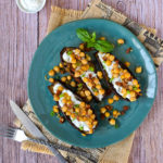 Recette Aubergines rôties et pois chiches au cumin