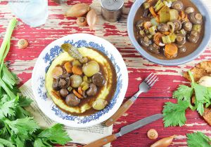 Recette Mijoté de Champignons et Légumes {Façon Bourguignon}