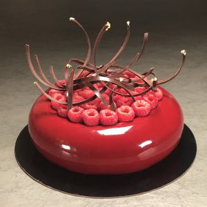 Recette Entremets vanille chocolat framboise