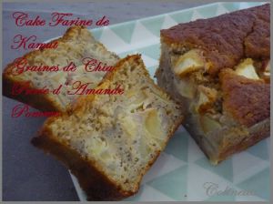 Recette Cake a la farine de kamut, graines de chia et pomme
