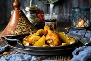 Recette Tajine de poulet aux poires caramélisées