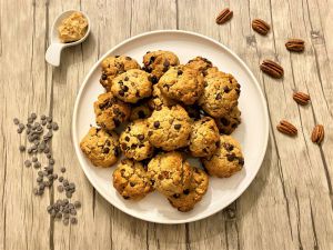 Recette Cookies au beurre de cacahuètes et noix de pécan