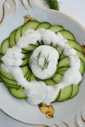 Recette Salade de concombre au yaourth et fenouil sauvage