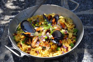 Recette Risotto aux moules façon paella