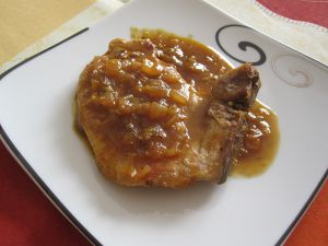 Recette Côte de porc(ou de veau) à l'orange