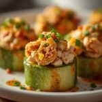 Recette Crunchy Chicken Salad Cucumber Roll Ups