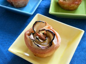 Recette Rose feuilletée de courgettes au chèvre