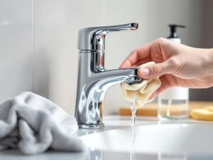 Recette Faire reluire des robinets chromés avec alcool ménager et lingette douce