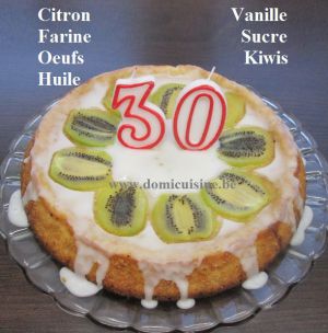 Recette Gâteau Moelleux aux Kiwis et Glaçage Citronné