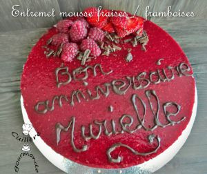Recette Entremet mousse fraises et framboises