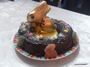Recette Couronne de pâques avec son lapin; magik brownie de Nemo