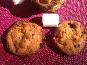 Recette Cookies aux pépites de chocolat, noisettes et Chamallows (pour 18 environ)
