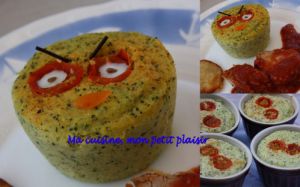 Recette Flan de courgettes polenta déguisé en Angry Bird