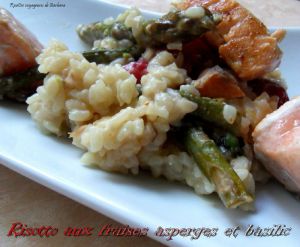 Recette Risotto aux fraises asperges et basilic