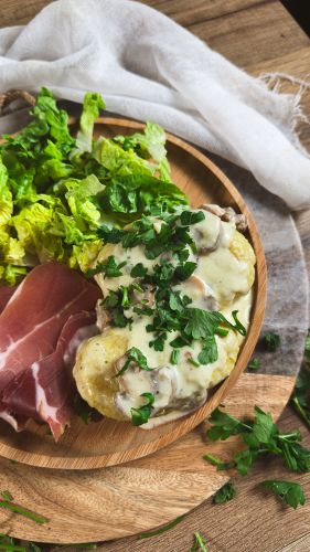 Recette Quenelle au fromage sauce aux champignons