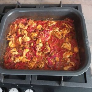 Recette Poulet basquaise à ma façon au combi Ninja