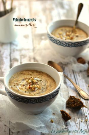 Recette Velouté de navets aux noisettes & maca #vegan