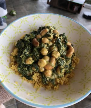 Recette Curry vegan de pois chiches et épinards