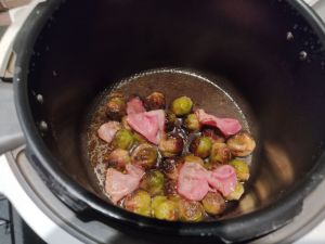 Recette Chou bruxelles au bacon avec le cookéo