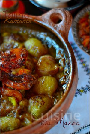 Recette Tajine aux oignons et tomate sucrés « Kamama »