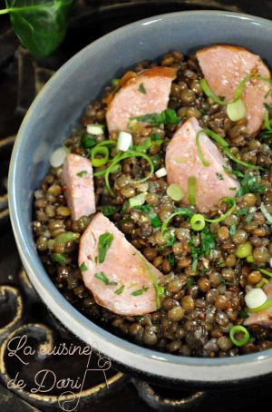Recette Salade lentilles & saucisse de Morteau