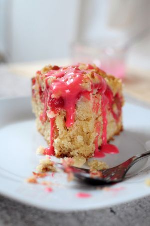 Recette Rhubarb Crumble Cake