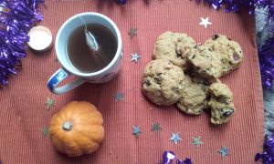 Recette Calendrier de l'avent #3 Cookies Moelleux Courge,chocolat et cranberries {Vegan}