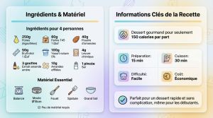 Recette Gâteau poire amande léger : 150 calories