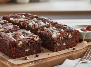 Recette Brownie aux noix de pecan et pépites de chocolat blanc : recette irrésistible