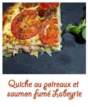 Recette Quiche au saumon fumé Labeyrie, poireaux et tomates