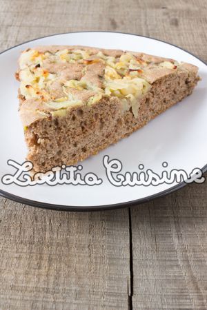 Recette Tarte au levain, sarrasin et oignons {Végane}