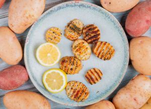 Recette Galettes de Patates Douces aux Champignons sans Gluten, sans Lait, sans Œufs