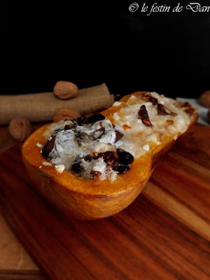 Recette Butternut farcie aux Champignons et aux Châtaignes