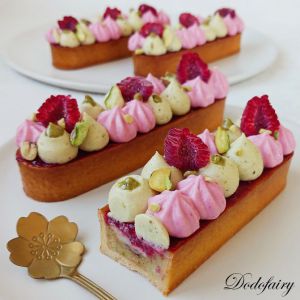 Recette Tartelettes Pistache Framboise avec la pâte de pistache Bedouin Fruits secs