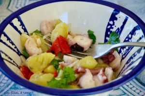 Recette Salade de poulpe et pommes de terre à la portugaise