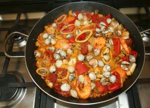 Recette Paella aux fruits de mer (marinera)