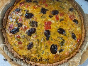 Recette Tarte salée à la ratatouille (sans gluten, avec des restes de ratatouille)