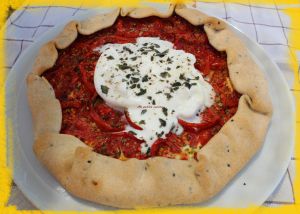 Recette Tarte rustique à la tomate et buratta