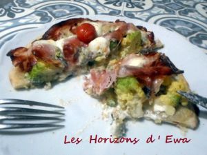 Recette Pizza romanesco, speck, gorgonzola