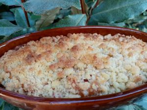 Recette Streusel rhubarbe