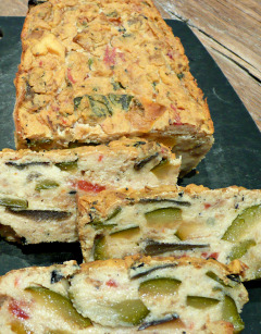 Recette Cake ratatouille à la farine de pois chiche (vegan)