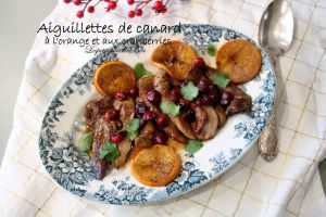 Recette Aiguillettes de canard à l'orange et aux cranberries fraiches