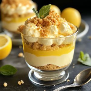 Recette Verrines Citron-Crumble : un Dessert Irrésistible