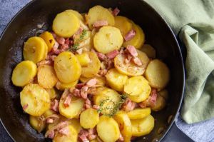 Recette Poêlée de pommes de terre aux lardons