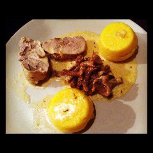 Recette Filet mignon de porc aux girolles et polenta