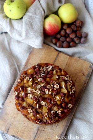 Recette Gâteau automnal aux pommes, noisettes et farine de châtaigne, 100% Vegan