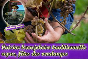 Recette Cuisine traditionnelle des vendanges en Beaujolais et ses banquets de fête : revole, pelée