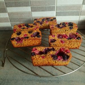 Recette Muffins aux flocons d'avoine et fruits rouges (cake factory)