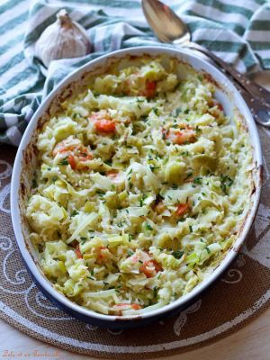 Recette Riz aux poireaux & crevettes au four