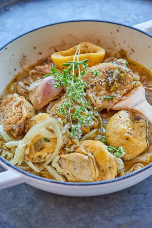 Recette Poulet au fenouil, origan et citron
